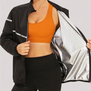 Women Sweat Sauna Jacket Gym Workout Body Shaper for Weight Loss
